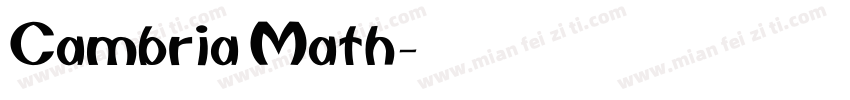 Cambria Math字体转换